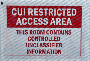 CUI Restricted Access Glass Applications Sign