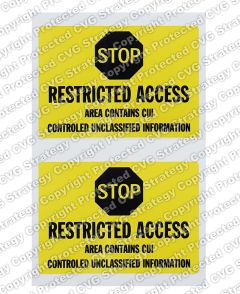 CMMC CUI Restricted Area Glass Sign
